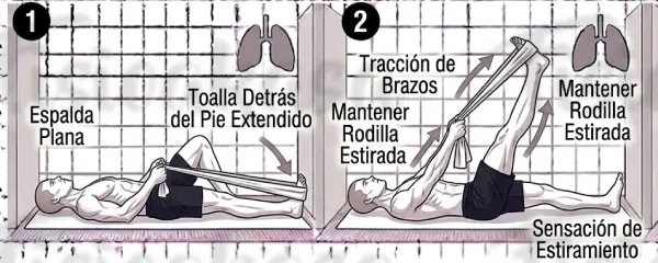 Lumbar isquio toalla